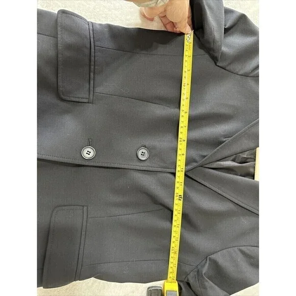 J Crew Wool Blazer Womens Two Button Career Black Size 10 Fully Lined. - Picture 9 of 10